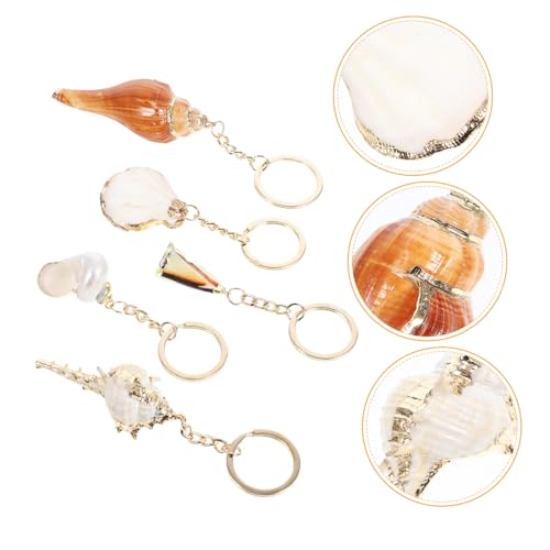 KOCKSHION 5 Stück Shell-Schlüsselanhänger schlüsselringe süßes Schlüsselanhänger-Armband Schlüsselbundformen für Epoxid Schlüsselanhänger Harzformen Silikon Zopf-Anhänger natürliche Schale von KOCKSHION