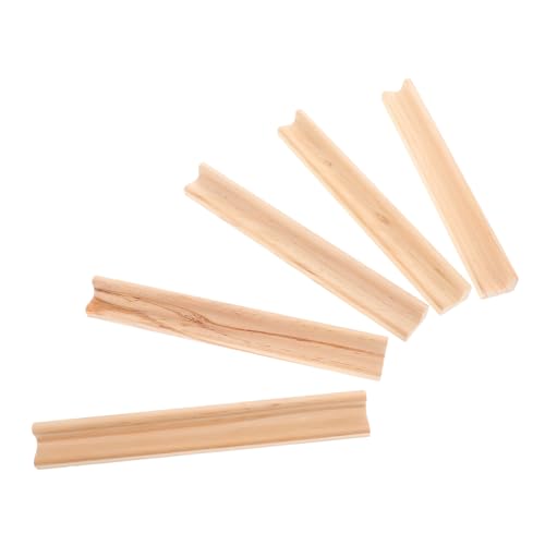 KOCKSHION 5 Stück Teiliges Holz Domino Halter Stabiler Buchstabensockel für Domino Mahjong und Wortspiele Stilvolles und Funktionales Spielzubehör für Mexikanischen Zug und Mehr von KOCKSHION