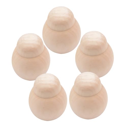 KOCKSHION 5 Stück Teiliges Unfertige Holzpuppen zum Bemalen Diy Holzfiguren für Kreative Deko und Handwerksprojekte für Hochzeiten und Gestaltung von KOCKSHION