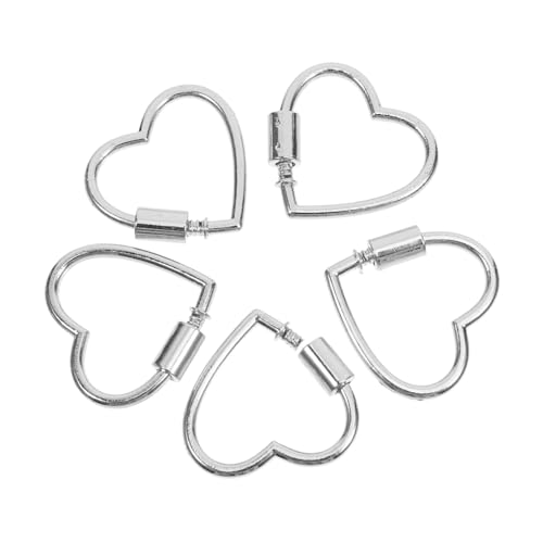 KOCKSHION 5 Stück Zubehöranschluss Haken und Verschlüsse für Halsketten doppelt zu öffnende Halskettenverschlüsse geformter Karabiner Anhängerverschluss Zinklegierung Silver KOCKSHION 5 Stück Zubehöranschluss Haken und Verschlüsse für Halsketten doppelt zu öffnende Halskettenverschlüsse geformter Karabiner Anhängerverschluss Zinklegierung Silver von KOCKSHION