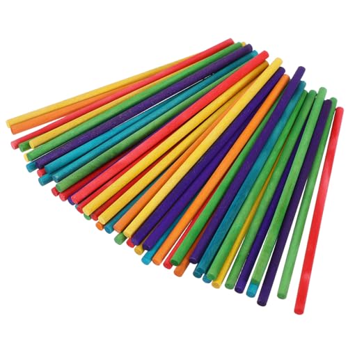 KOCKSHION 50 Stück Bunte Holzstäbchen für Diy Bastelprojekte Kreative Eisbastel Sticks Hochwertigem Holz für Farbspiele KOCKSHION 50 Stück Bunte Holzstäbchen für Diy Bastelprojekte Kreative Eisbastel Sticks Hochwertigem Holz für Farbspiele von KOCKSHION