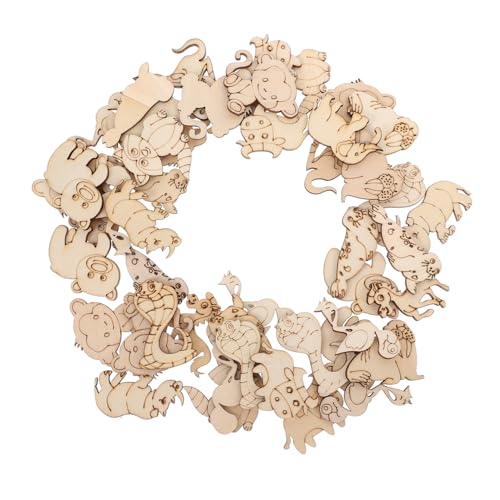 KOCKSHION 50 Stück Holzchiphandwerk Holzausschnitt zum Basteln leere Holzscheiben DIY-Dekorationen mit Tierausschnitten tierische Holzscheiben unvollendeter Holzausschnitt Beige KOCKSHION 50 Stück Holzchiphandwerk Holzausschnitt zum Basteln leere Holzscheiben DIY-Dekorationen mit Tierausschnitten tierische Holzscheiben unvollendeter Holzausschnitt Beige von KOCKSHION