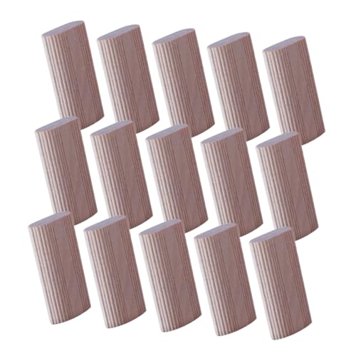 KOCKSHION 50 Stück Holzverbindungsstücke Dowel Blocks für Möbel Langlebige Holz Dübel für Möbelprojekte und Handwerksarbeiten Vielseitige Verbindungselemente für Optimale Stabilität von KOCKSHION