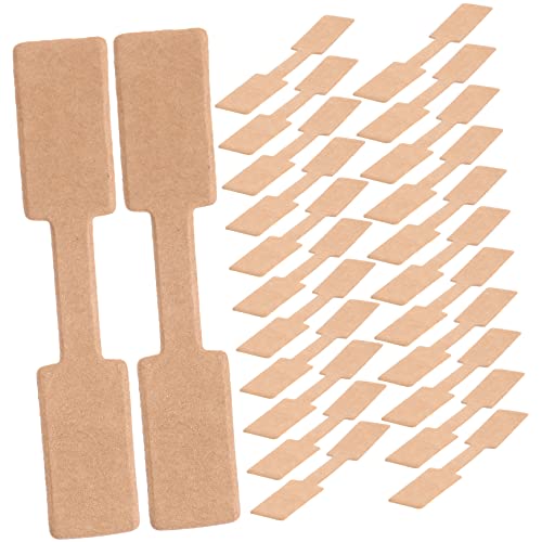 KOCKSHION 50 Stück Leere Verpackungskarte Tag-Aufkleber Aufkleber-Etiketten leeres Schmucketikett Hochzeitszeremonie selbstklebende Aufkleberetiketten Etikettenaufkleber klein Papier Kaffee von KOCKSHION