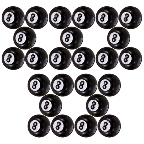 KOCKSHION 50 Stück Schwarze Acryl Billardkugel Spacer Beads für DIY Schmuckherstellung für Armbänder und Bastelprojekte Leicht und Langlebig von KOCKSHION