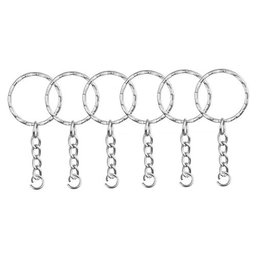 KOCKSHION 50 Stück Teiliges DIY Metall Schlüsselanhänger mit Verdrehtem Rundring und Schraube Robuster Schlüsselhalter für Herren und Damen Design Langlebig für Schlüssel und Taschen von KOCKSHION