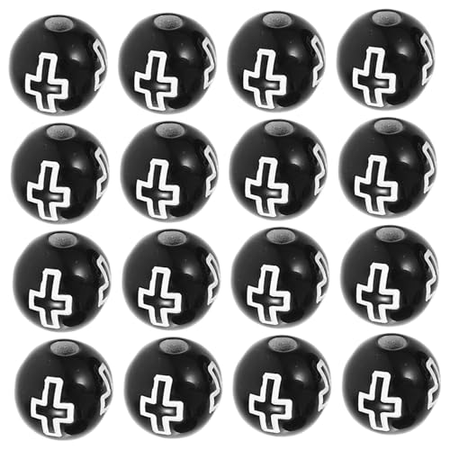 KOCKSHION 500 Stück Rocailles Zur Herstellung Von Armbändern Bausätze Schüttgut Schmuck Dehnbar Halskette Reize Groß Spacer Perlen Für Zubehör Zahlenperlen Armband Lose Perlen Acryl Black von KOCKSHION