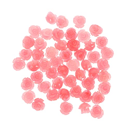 KOCKSHION 50Stücke Rosa Blume DIY Schmuckperlen Lose Spacerperlen für Armbänder und Handgefertigte Bastelperlen zur Dekoration von Kunsthandwerk von KOCKSHION