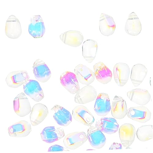 KOCKSHION 50Stücke Wasserfall Perlen für DIY Armbänder und Ohrringe Farbige Glasperlen für Handwerksprojekte und Kreative Schmuckherstellung von KOCKSHION