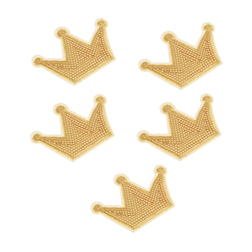 KOCKSHION 5Stücke Krone Pailletten Patches Glitzernde Applikationen für Kleidung Taschen und Hüte DIY Dekoration für Partys und von KOCKSHION