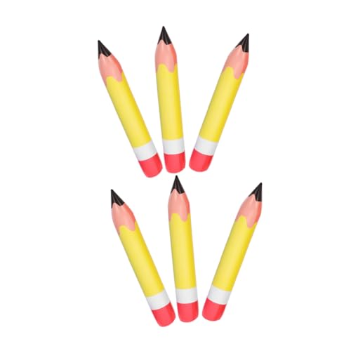 KOCKSHION 6 Stück Giant Inflatable Pencil Deko PVC Aufblasbare Bleistifte für Schulanfang Hübsche Classroom Deko für Kreative Präsentationen und Feste von KOCKSHION