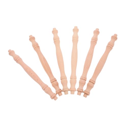 KOCKSHION 6 Stück Holzspindeln Unbehandelt Diy Holzbaluster für Möbel und Dekoration für Kreative Projekte und Inneneinrichtungen KOCKSHION 6 Stück Holzspindeln Unbehandelt Diy Holzbaluster für Möbel und Dekoration für Kreative Projekte und Inneneinrichtungen von KOCKSHION