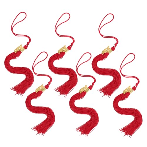 KOCKSHION 6 Stück Teiliges Abschluss Hut Quasten Stilvolle Accessoires für Graduation Kappen Einfach Anzubringen für Diy Hut Dekorationen Robuste Materialien Für Abschlussfeiern von KOCKSHION