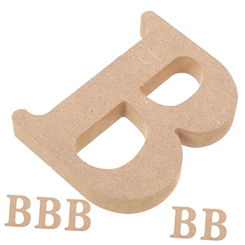KOCKSHION 6 Stück Teiliges Unbearbeitete Holzbuchstaben B DIY Dekoration für Hochzeit Geburtstage und Feste für Wohnaccessoires Leicht Langlebig Holzmaterial mit Glatter Oberfläche von KOCKSHION
