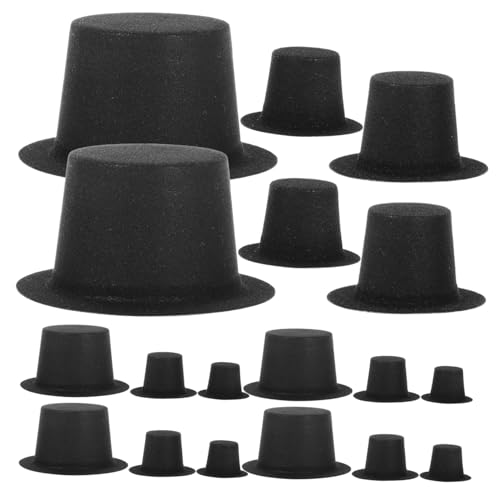 KOCKSHION 60 Stück Teiliges Schwarze Mini Hüte aus Verschleißfestem Material Kleine Puppenhüte Austauschbare Winzige Hüte für Weihnachtsdeko Cosplay und DIY Party KOCKSHION 60 Stück Teiliges Schwarze Mini Hüte aus Verschleißfestem Material Kleine Puppenhüte Austauschbare Winzige Hüte für Weihnachtsdeko Cosplay und DIY Party von KOCKSHION
