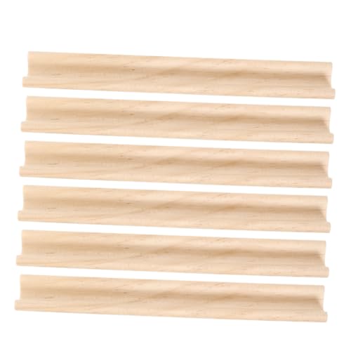 KOCKSHION 6Stücke Holz Halter Unvollendete Holz Domino Racks Für DIY Bastelprojekte Lange Anzeige Für Brettspiel Zubehör von KOCKSHION
