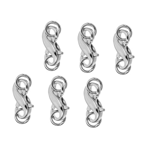 KOCKSHION 6Stücke Lobster Verschluss für DIY Schmuck Verbindungszubehör für Armbänder und Silberfarben Robust und Vielseitig Einsetzbar von KOCKSHION