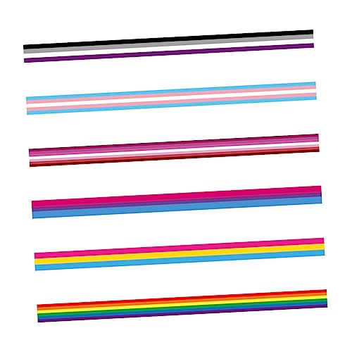 KOCKSHION 6Stücke Regenbogenband Geschenkverpackungsband für DIY Bowknot Kopfband und Haarschmuck für Lgbt Feiern Hochzeiten und Projekte Strapazierfähiges von KOCKSHION