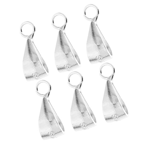 KOCKSHION 6Stücke Silber Anhängerverschlüsse DIY Charm Clips für Schmuckherstellung Langlebige Kettenverbinder für Armbänder und Halsketten von KOCKSHION