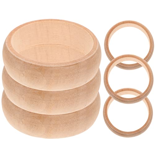 KOCKSHION 6Stücke Unlackierte Holzringe für Schmuckherstellung Runde Holzarmbänder DIY für Bastelprojekte Bequem und Langlebig für Erwachsene KOCKSHION 6Stücke Unlackierte Holzringe für Schmuckherstellung Runde Holzarmbänder DIY für Bastelprojekte Bequem und Langlebig für Erwachsene von KOCKSHION