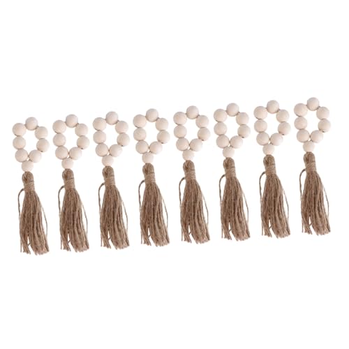 KOCKSHION 8 Stück Teiliges Set aus Natürlichen Holzperlen Serviettenringen für Hochzeiten und Tischdekoration Beige Rustikale Handgefertigte Deko für Harmonisches KOCKSHION 8 Stück Teiliges Set aus Natürlichen Holzperlen Serviettenringen für Hochzeiten und Tischdekoration Beige Rustikale Handgefertigte Deko für Harmonisches von KOCKSHION