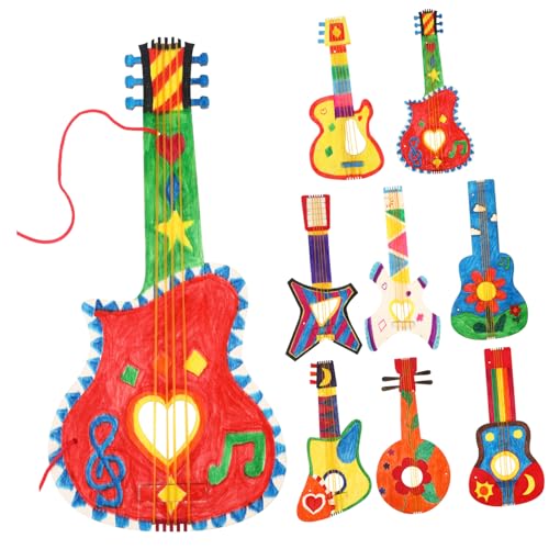 KOCKSHION 8 Stück Unlackierte Holzgitarren Ausschnitte Bastelmaterial für Partys für Dekoration und Kreative Projekte Robuste und Sichere Holzformen KOCKSHION 8 Stück Unlackierte Holzgitarren Ausschnitte Bastelmaterial für Partys für Dekoration und Kreative Projekte Robuste und Sichere Holzformen von KOCKSHION
