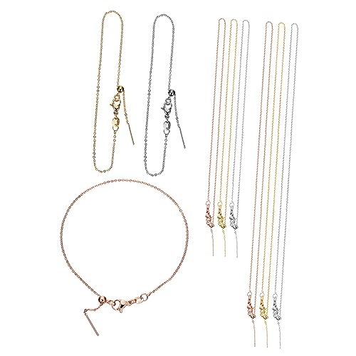 KOCKSHION 9 Stück Teiliges Multifunktionale Ketten für Diy Schmuckherstellung Armband Halskette und Pulloverkette mit Echtem Goldüberzug Langlebig und Vielseitig Einsetzbar von KOCKSHION