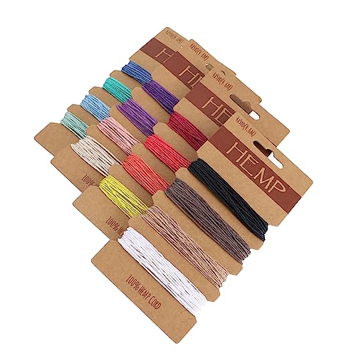 KOCKSHION Bunte Hanfzwirn Schnur für DIY Armbänder Farben für Bastelprojekte Hohe Zugfestigkeit und Atmungsaktivität für Kreative KOCKSHION Bunte Hanfzwirn Schnur für DIY Armbänder Farben für Bastelprojekte Hohe Zugfestigkeit und Atmungsaktivität für Kreative von KOCKSHION