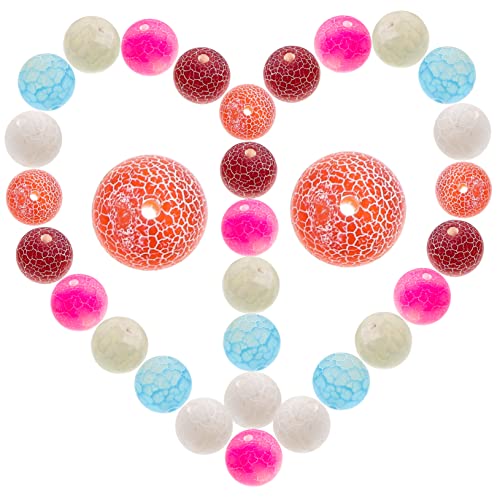 KOCKSHION DIY Frosted Agate Beads Schmuckperlen für Armbänder und Halsketten Vielseitige Bastelperlen für Projekte für Männer und Frauen von KOCKSHION