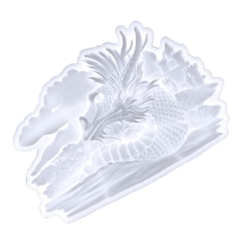 KOCKSHION DIY Silikonform Drachenkopf Gießform Flexible Silikon Gießform für Wanddekoration für Kreative Bastelprojekte und Epoxidharz Gestaltung von KOCKSHION