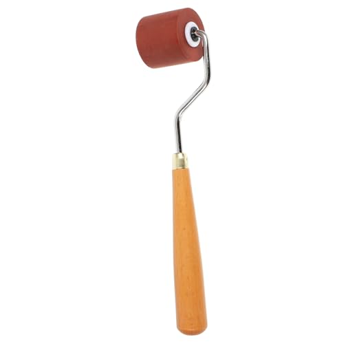 KOCKSHION Diamant Malerei Roller Druckwerkzeuge Druckwalze Bastelrolle Kantenanleimwalze Walzendruck Gummi-Rollwerkzeug Hartgummirolle Papierrolle Gummiwalze Holz von KOCKSHION