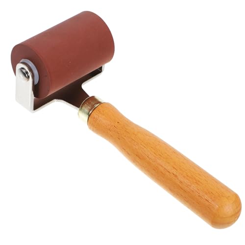 KOCKSHION Diamant Malerei Roller Hartgummirolle Papierrolle Walzendruck Bastelrolle Druckwerkzeuge Kantenanleimwalze Druckwalze Gummiwalze Gummi-rollwerkzeug Rostfreier Stahl von KOCKSHION