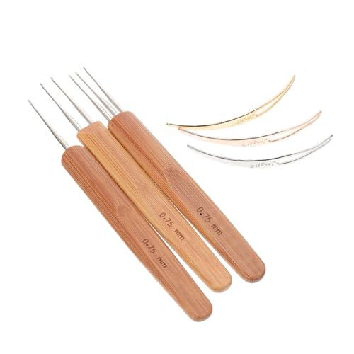 KOCKSHION Dreadlock Häkelnadel Teilig Haarflechten Werkzeug mit Ergonomischem Griff Langlebig und Bruchfest für Einfaches Flechten und Styling der Haare von KOCKSHION