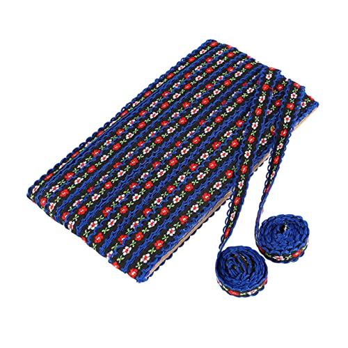 KOCKSHION Ethnischer DIY Kleidung Zubehör Stickerei Spitzenbesatz mit Blumenmuster Yards für Bastelprojekte und Kostümdesign Langlebig und Elegant von KOCKSHION