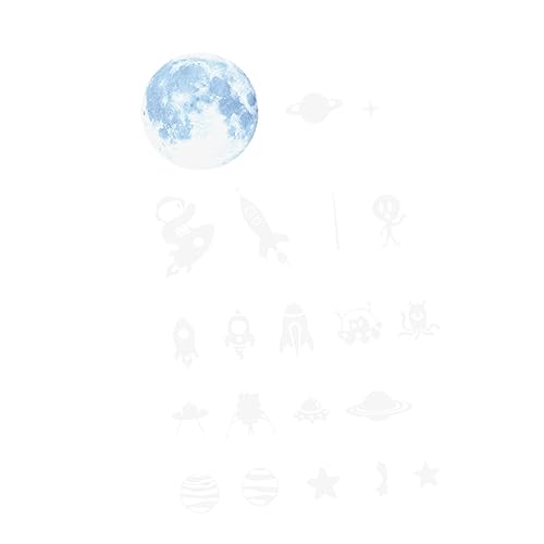 KOCKSHION Glow in The Dark Wandaufkleber Luminous Space Theme Dekoration für Kinderzimmer Selbstklebende Sterne und Mond Aufkleber Langlebig und Geruchlos für Warme bei Nacht von KOCKSHION