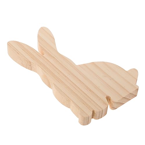 KOCKSHION Hasenschmuck aus Holz ostern zu ostern Niedliches Holzkaninchen 0stergeschenke Mini Hasendekoration auf dem Tisch für Hasendekor aus Holz Ostern Holzverzierung von KOCKSHION