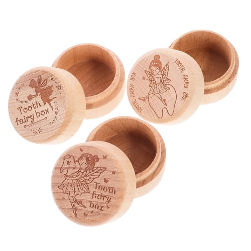 KOCKSHION Holz Zahnrettungsbox für Teiliges Set zur Aufbewahrung von Milchzähnen und Fetalhaaren Sicheres und Langlebiges Design für Unvergessliche Erinnerungen von KOCKSHION