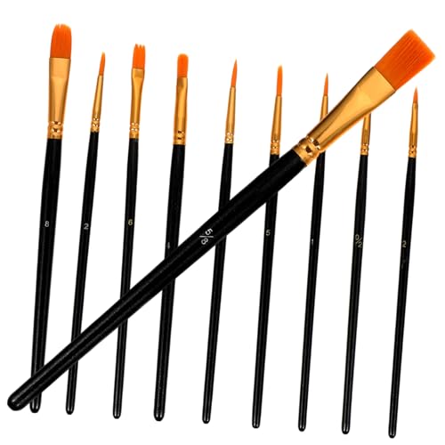 KOCKSHION Nylon Malpinsel Set Teilig Langlebige Pinsel für Öl und Acrylfarben Leicht und Kompakt für Aquarell Gouache Wand und Werbemalerei für Anfänger und Junge Künstler KOCKSHION Nylon Malpinsel Set Teilig Langlebige Pinsel für Öl und Acrylfarben Leicht und Kompakt für Aquarell Gouache Wand und Werbemalerei für Anfänger und Junge Künstler von KOCKSHION