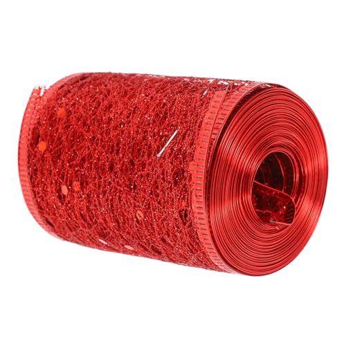 KOCKSHION Rotes Glitter Mesh Dekoband Hohles DIY Bastelband für Geschenkverpackung Weihnachtskranz Partydekoration Wiederverwendbares Farbverlauf band für Festliche Schleifen KOCKSHION Rotes Glitter Mesh Dekoband Hohles DIY Bastelband für Geschenkverpackung Weihnachtskranz Partydekoration Wiederverwendbares Farbverlauf band für Festliche Schleifen von KOCKSHION