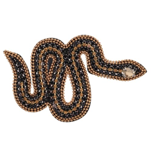 KOCKSHION Schlangen Rhinestone Patch Handgefertigte Applikation für Kleidung Schuhe und Taschen Vielseitige Diy Dekoration mit Einzigartigem Schlangen Muster und Hochwertiger Verarbeitung von KOCKSHION
