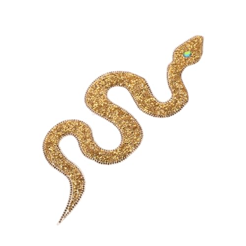 KOCKSHION Schlangen Strass Applikation für Kleidung Glitzernde Aufbügelbare Aufnäher für DIY Projekte Elegant für Taschen Hüte und Rucksäcke KOCKSHION Schlangen Strass Applikation für Kleidung Glitzernde Aufbügelbare Aufnäher für DIY Projekte Elegant für Taschen Hüte und Rucksäcke von KOCKSHION