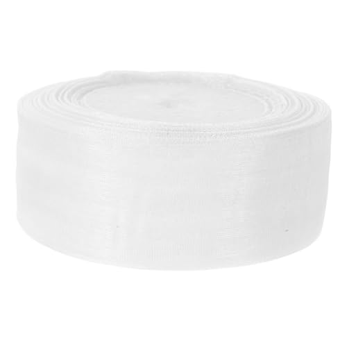 KOCKSHION Schleife Drahtband schwarz Schwarzes, transparentes Organzaband Schwarzes Band zur Trauer schwarzer Tüll Organzaband schwarzes transparentes Band Chiffon Weiß von KOCKSHION