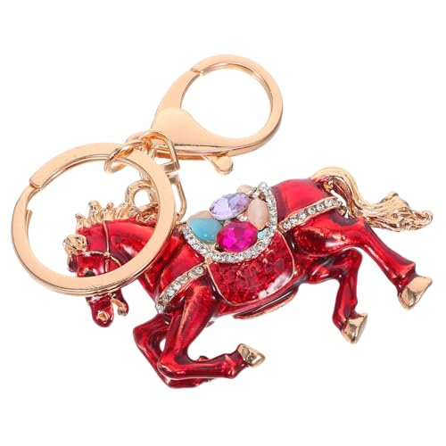 KOCKSHION Schlüsselanhänger Mit Strasssteinen Und Pferd-design Aus Legierung Für Tierkreiszeichen Partygeschenke Passt An Schlüssel Handtaschen Rucksäcke Und Autoschlüssel von KOCKSHION
