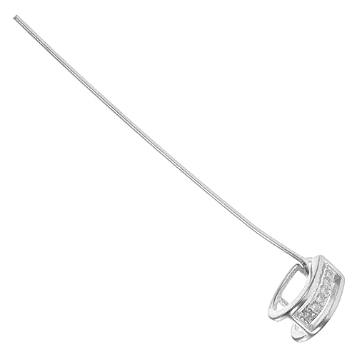 KOCKSHION Silber Anhängerverschluss mit Langem Stift Handgefertigte Kettenverbindung Vielseitiger Kettenverschluss für Halsketten und Armbänder DIY Schmuckherstellung von KOCKSHION