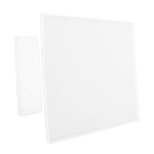 KOCKSHION Silikonform Epoxidharz Schachbrett und Figuren Set Große Schachbrettform Langlebiges DIY Resin Gießform Set Vielseitig für Schachliebhaber und Dekoration Zuhause Büro von KOCKSHION