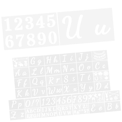 KOCKSHION Teiliges Buchstaben und Zahlenschablonen aus Robustem Pet Kunststoff Wiederverwendbar für DIY Wandmalerei Holz Papier und Möbel Präzise Kanten Vielseitig für Bastelprojekte und KOCKSHION Teiliges Buchstaben und Zahlenschablonen aus Robustem Pet Kunststoff Wiederverwendbar für DIY Wandmalerei Holz Papier und Möbel Präzise Kanten Vielseitig für Bastelprojekte und von KOCKSHION