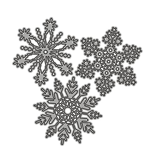 KOCKSHION Teiliges Weihnachts Stanzformen Schneeflocken Schneideformen Präge Schablonen Metall Silber für Bastelprojekte und Kartenherstellung von KOCKSHION