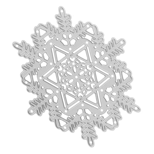 KOCKSHION Würfel Aus Kohlenstoffstahl Scrapbooking Stirbt Schneeflockenstanze Schneeflocken-schablonen Schneeflocken-stanzformen Schneeflocke Stirbt Für Die Kartenherstellung Silber von KOCKSHION