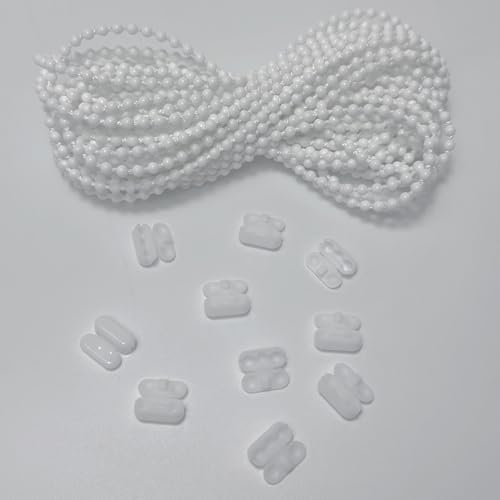 Perlenkette aus Kunststoff, 4,5 mm, zur Reparatur von Rollo-Montage, 10 m Rollo- und Raffrollo-Perlenkette, 9,5 m Perlenkette aus Kunststoff, 4,5 mm, zur Reparatur von Rollo-Montage, 10 m Rollo- und Raffrollo-Perlenkette, 9,5 m von KOCOZA