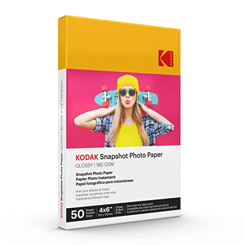 KODAK 41304 Fotopapier, glänzend, 10 x 15 cm, 50 Stück, 180 g/m, 2–8,5 mm. Dieses Produkt ist nicht kompatibel mit dem KODAK Dock-Drucker KODAK 41304 Fotopapier, glänzend, 10 x 15 cm, 50 Stück, 180 g/m, 2–8,5 mm. Dieses Produkt ist nicht kompatibel mit dem KODAK Dock-Drucker von KODAK